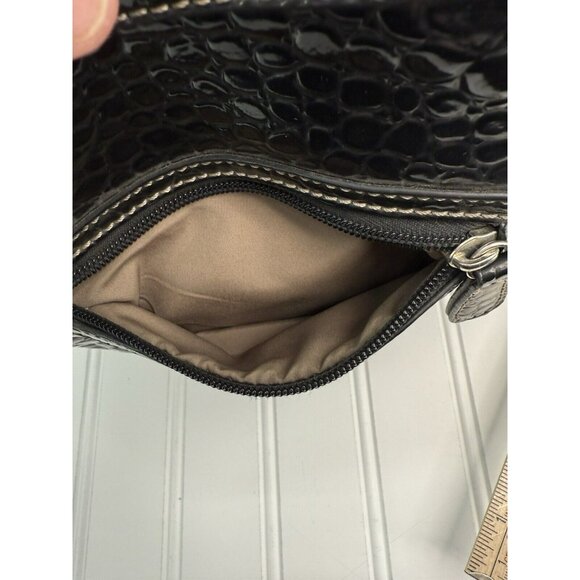 NINE WEST Vintage‎ Black Pebbled Shoulder Bag Purse Faux Leather - Picture 13 of 16